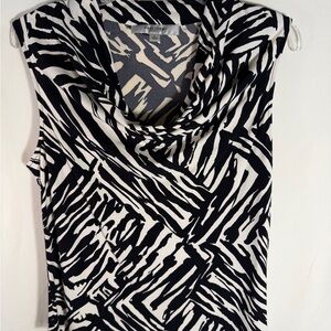 Jones Studio Zebra Print Sleeveless Top